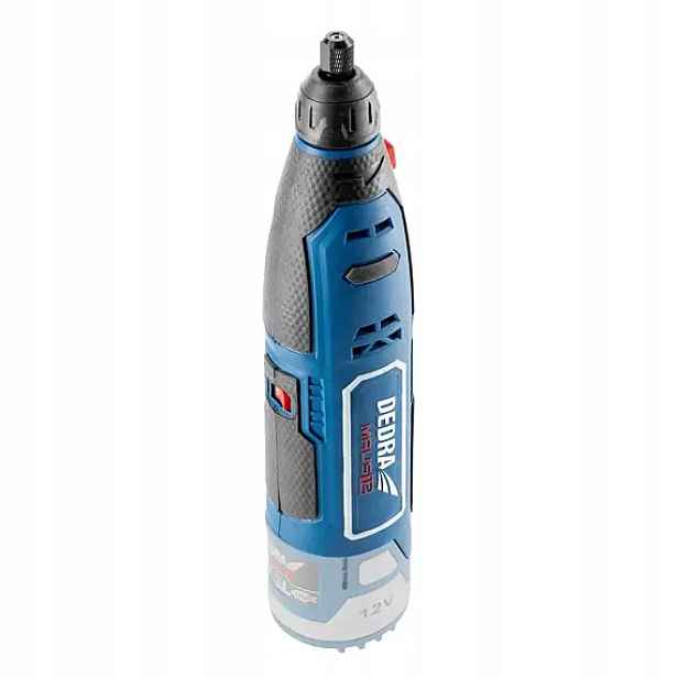 Dedra aku mini bruska 12V, 5000-25000 ot./min., příslušenství 47ks, bez bat