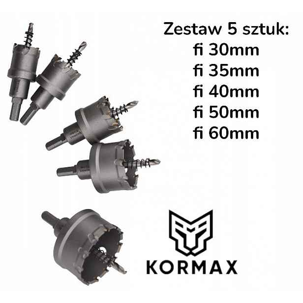 Karbidové děrovací pily Tct vrtáky Děrovací Korunkový Vrták na kov 5 ks
