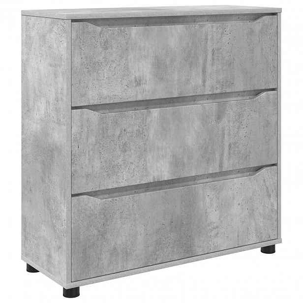 vidaXL Úložná skříňka 80 x 31 x 81 cm Kompozitní dřevo Betonově šedá