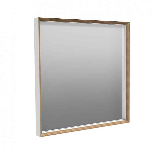 Zrcadlo Naturel Oxo Multi 70x70 cm bílá mat/buk OXOMULTIZRC7070