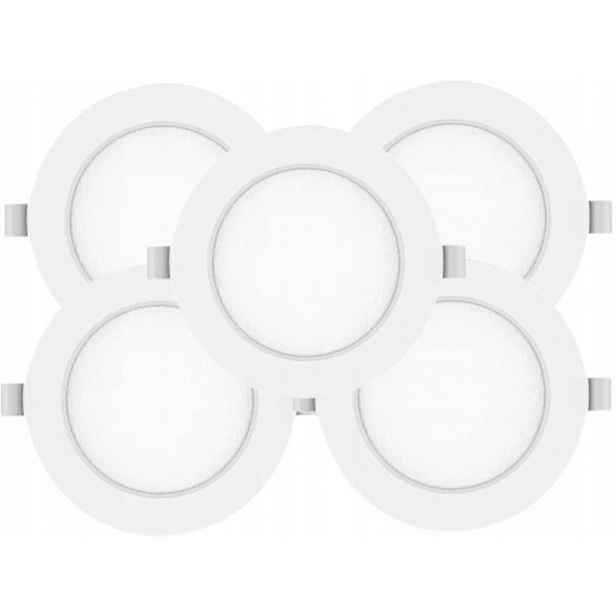 5x Plochá lampa Zápustné svítidlo Panel Slim Led 6W Studená barva 6500K