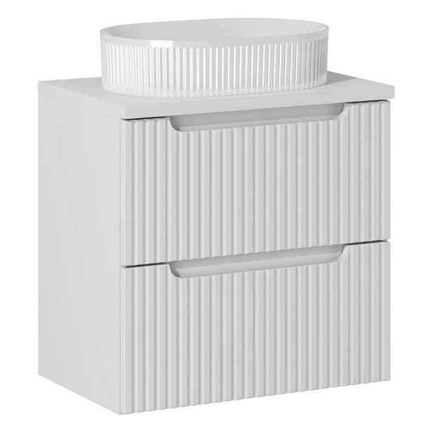Comad Závěsná skříňka Nova White I s deskou a umyvadlem 60 cm bílá
