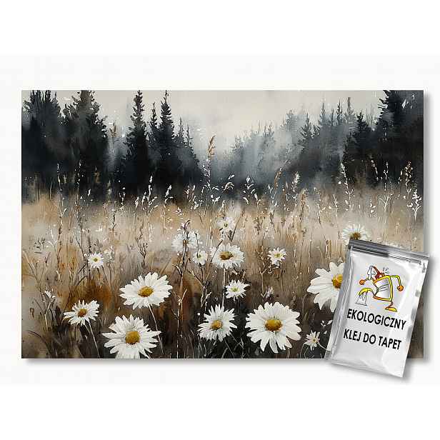 Fototapeta Flizelina Příroda Les Louka Bílé Květy Mlha 416x290 130g