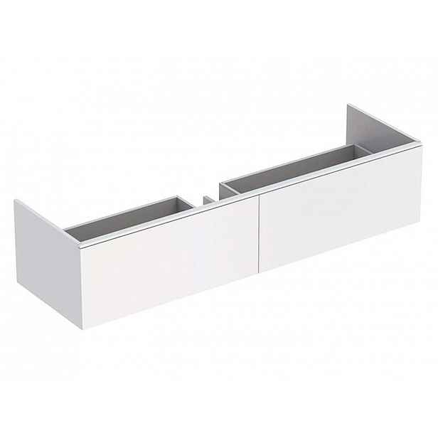 Geberit Xeno 2 - Skříňka pod umyvadlo Varicor 140 cm s LED svítidlem, 2 zásuvky, matná bílá 500.347.00.1