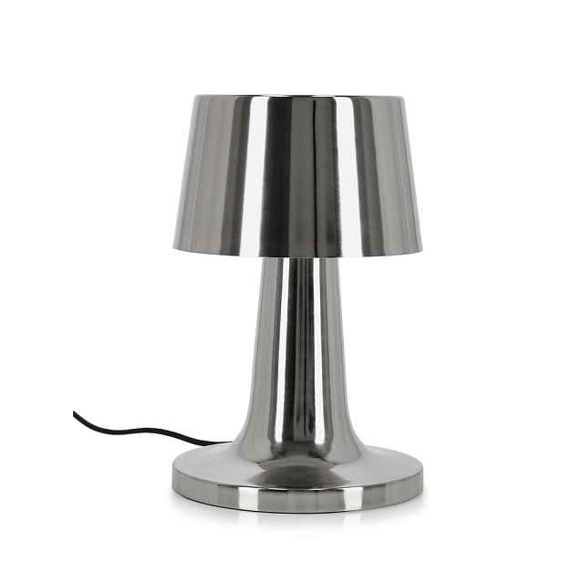 Kovová LED stolní lampa ve stříbrné barvě s kovovým stínidlem (výška 51 cm) Turner – Bizzotto