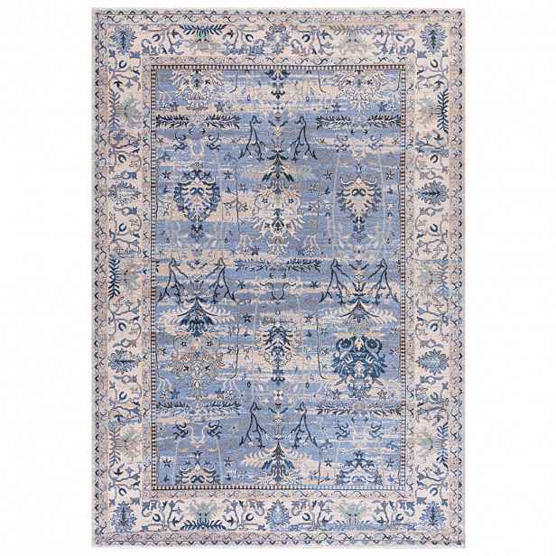 Mazovia KOBEREC modrý boho rám rostlinný - 120 x 170 cm