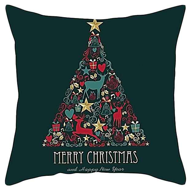 Tutumi Povlak na polštář 3D Merry Christmas zelený