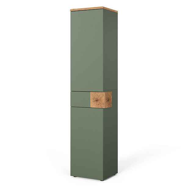 Vicco KOUPELNOVÁ SKŘÍŇKA Eden Zelená 40 x 184.2 cm se 2 dvířky a 1 zásuvkou