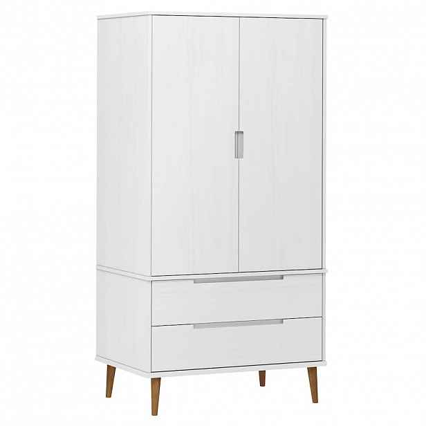 vidaXL Šatní skříň MOLDE bílá 90 x 55 x 175 cm masivní borové dřevo