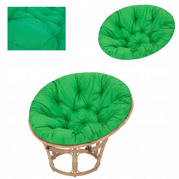 Polštář na zahradní křeslo Papasan kokon 114 cm, kulatá poduška, hnízdo