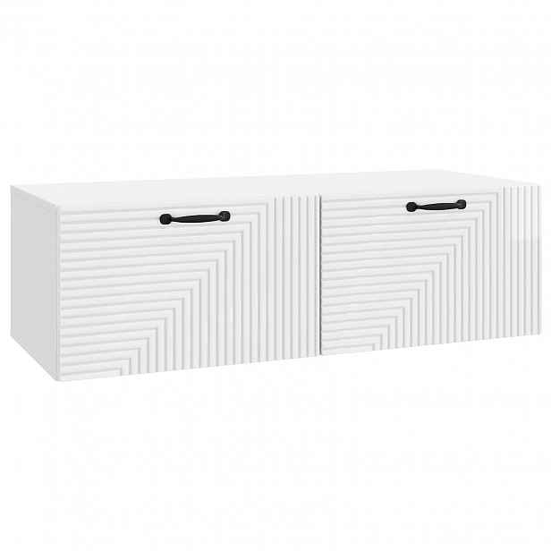 vidaXL Nástěnná TV skříň Bílá s vysokým leskem 98 x 41 x 30 cm