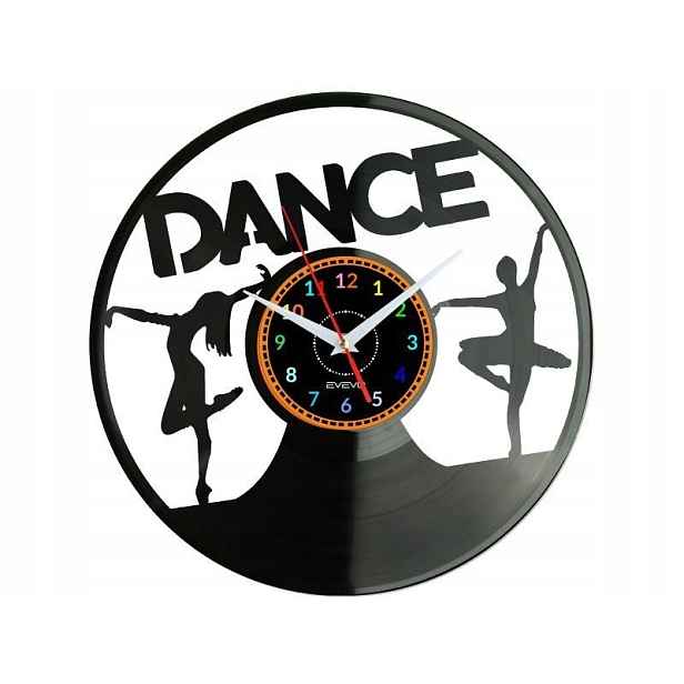 Dance Dárek Originální dekorace do domu Hodiny z vinylové desky