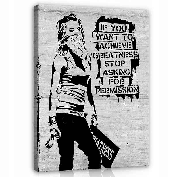 Obraz Na Plátně Plátno 60x80 Banksy Slogan Graffiti Street Art Umění