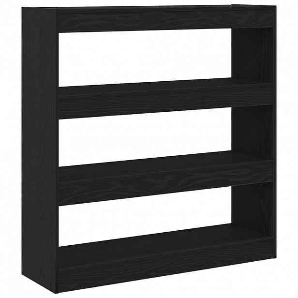 vidaXL Knihovna 3 úrovní 100 x 30 x 103 cm Kompozitní dřevo Černý dub