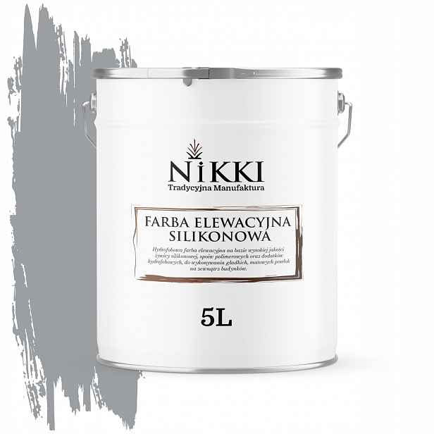 Barva Silikonová Fasádní Barva 5 L Šedá S Nízkou Barvou F243