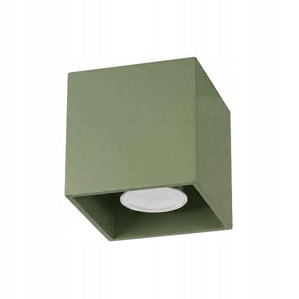 Sollux Lighting Quad stropní spot čtvercový, olivový 1xGU10 10W