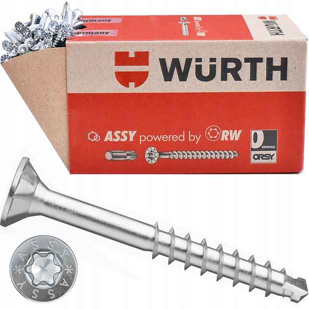 Šrouby Assy Plus 4x50 Originální Zásuvka Rw Konfirmaty Wurth 500kusů