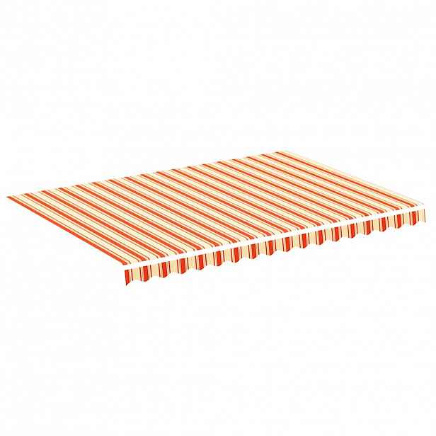 vidaXL Náhradní plachta na markýzu žlutá a oranžová 350 x 250 cm polyesterová