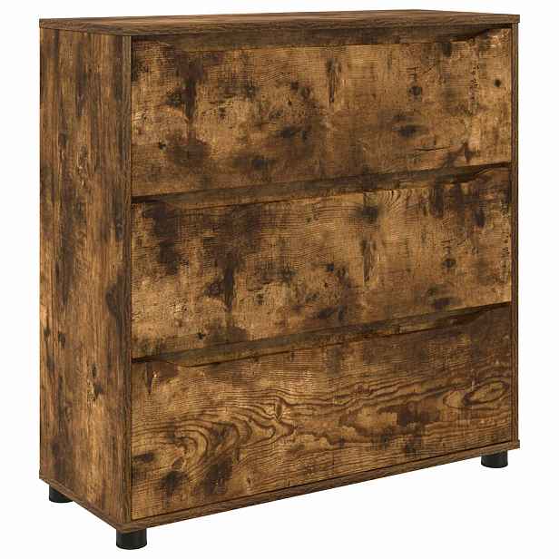 vidaXL Úložná skříňka 80 x 31 x 81 cm Kompozitní dřevo Kouřový dub