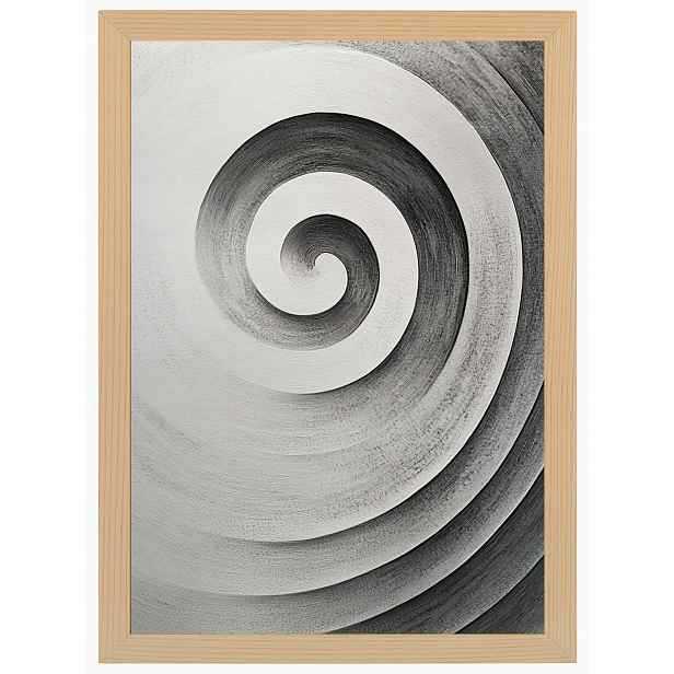 Plakát Rámeček Dřevo Abstrakce Spirála Vír Op-art Iluze 3D 60x80