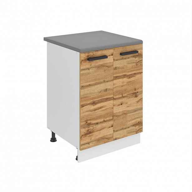B BELINI GROUP KUCHYŇSKÁ SPODNÍ SKŘÍŇKA 60 cm SD2, s pracovní deskou, s 2 dvířky, Dub Wotan