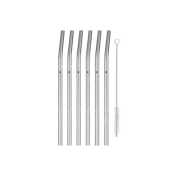 Nerezová brčka a čistící kartáček WMF Baric 24 cm 6 ks 06.0896.6040