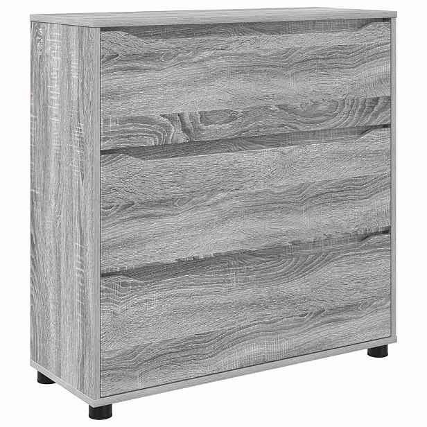 vidaXL Úložná skříňka 80 x 31 x 81 cm Kompozitní dřevo Šedá Sonoma