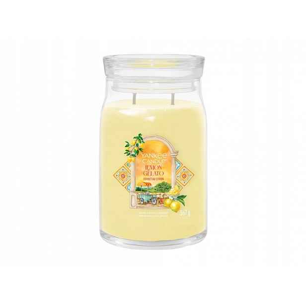 Yankee Candle vonná svíčka Signature ve skle velká Veľká Lemon Gelato 567g