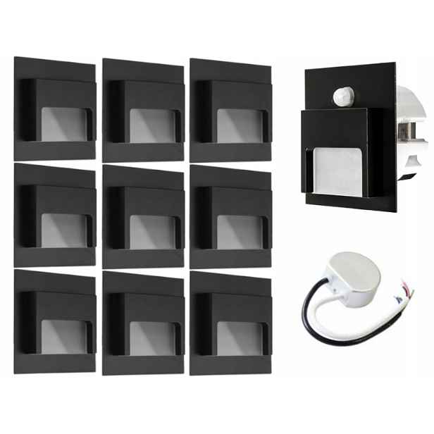 Sada osvětlení schodů Halogen Led 10x senzor