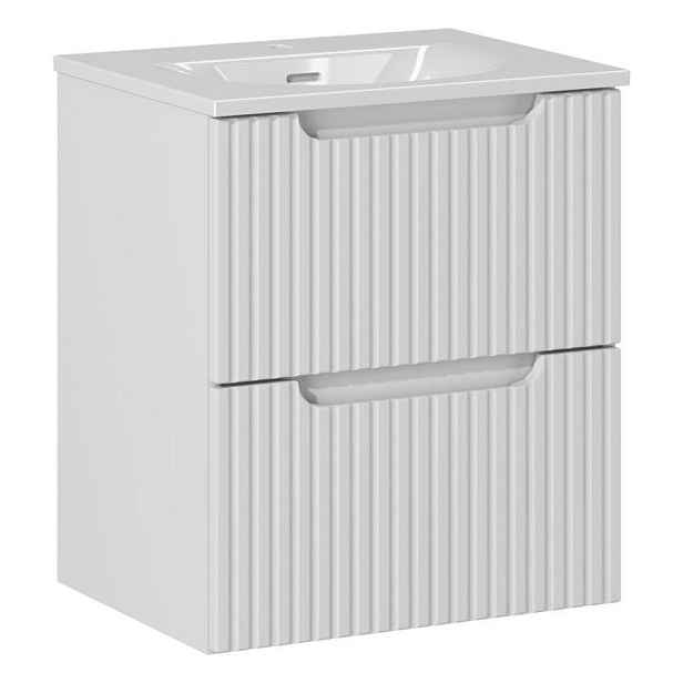 Comad Závěsná skříňka Nova White I se zápustným umyvadlem 50 cm bílá