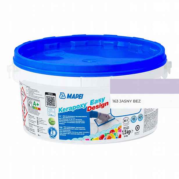 Mapei Epoxidová fuga Kerapoxy Easy Design 1,5 kg Kyselinovzdorná 163 Bez Světlé