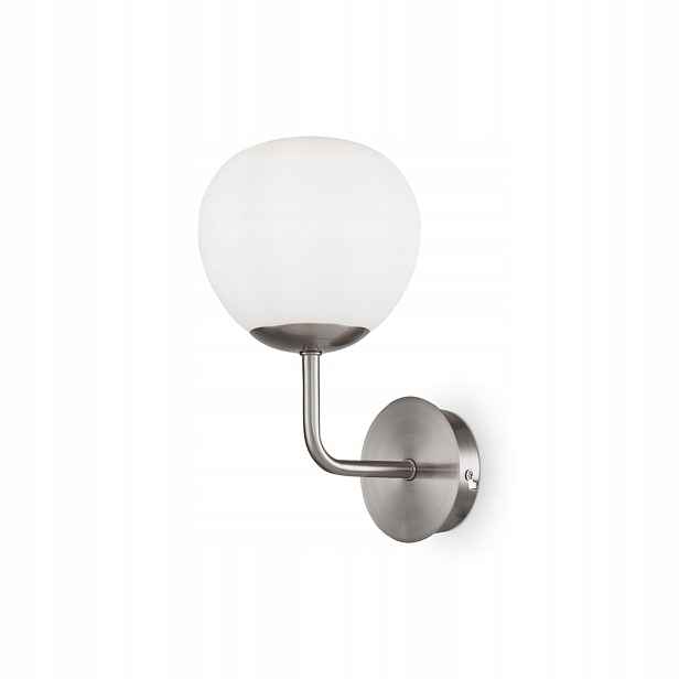 Maytoni Nástěnná lampa Erich MOD221-WL-01-N Nikl/Bílá Kula