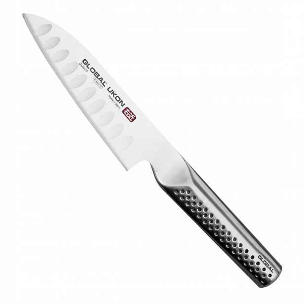 Nůž santoku Global Ukon GUS-20 13 cm drážkovaný Cromova 18