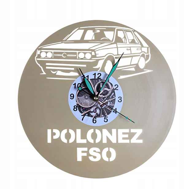 Polonez Fso Nástěnné hodiny Barevná vinylová deska Dárek Narozeniny
