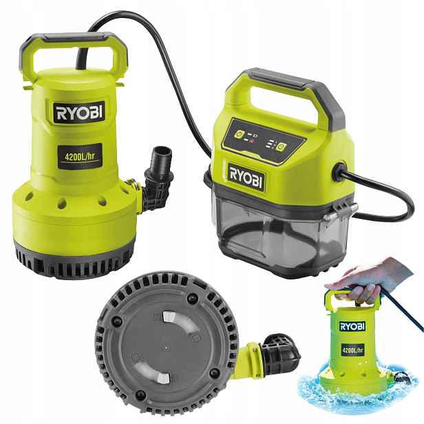 Ryobi Akumulátorová Pumpa 18V RY18SPA Vody V Zahradě