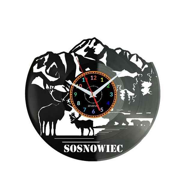 Borovicové nástěnné hodiny Vinylová deska Moderní dekorativní jako Dárek Ur