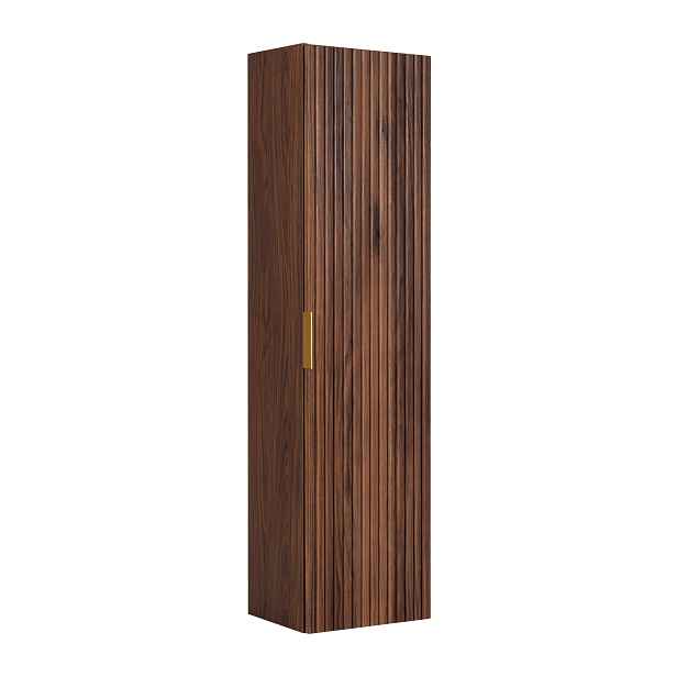 Elvisia Vysoká skříňka do koupelny FLOW Oak walnut