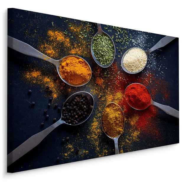 Moderní obraz na plátně do kuchyně Barevné Koření Na Lžičkách Varianta: 90x60