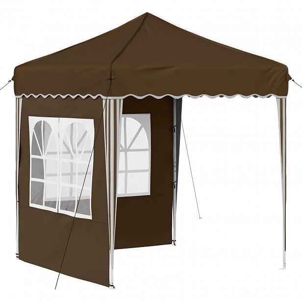 vidaXL Párty stan s výsuvným stánkem 195 x 195 x 245 cm Taupe