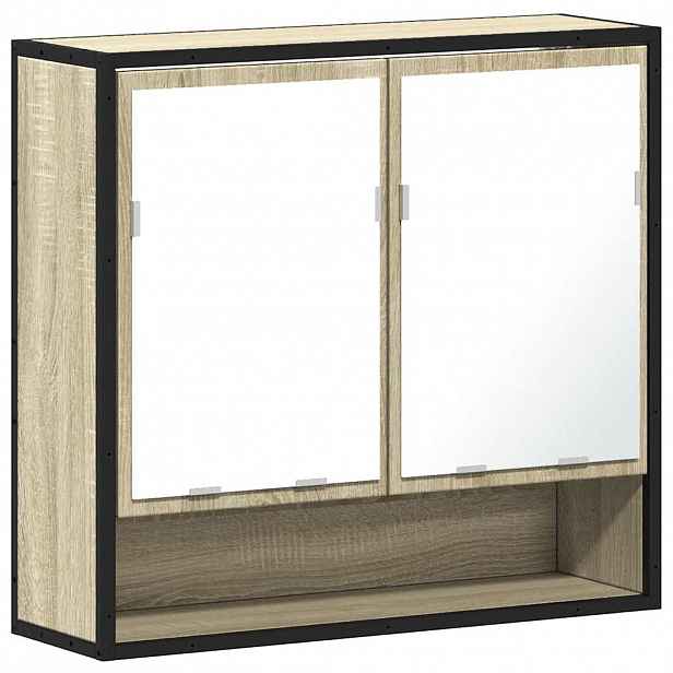 vidaXL Zrcadlová skříňka do koupelny, dub sonoma, 65 x 20 x 60 cm, imitace dřeva