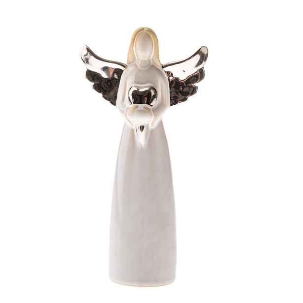 Anděl se srdcem 21 cm, porcelán