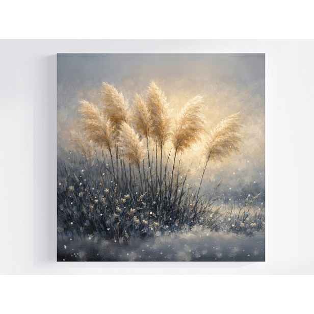 Obraz Na Plátně Canvas Příroda Tráva Ozdobná Pampasová Boho 50x50