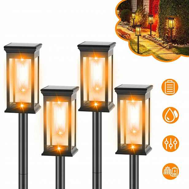 Solární Led lampy, Osvětlení lampy do zahrady, Lampy Dekorace do terasy