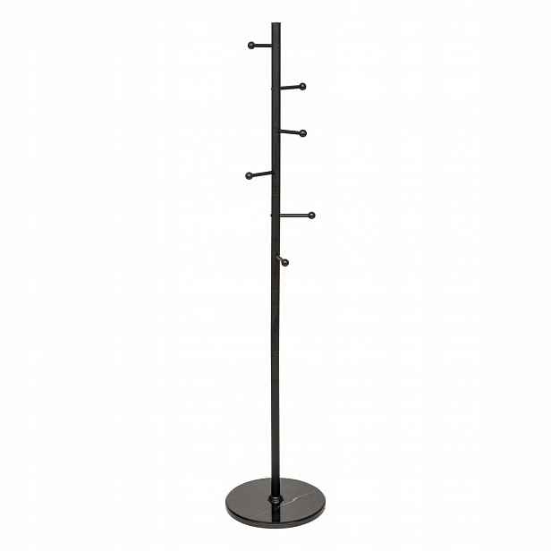 Stojanový Věšák Na Oblečení Černý Kovový 6 Úchytů 173 CM Blackmarble