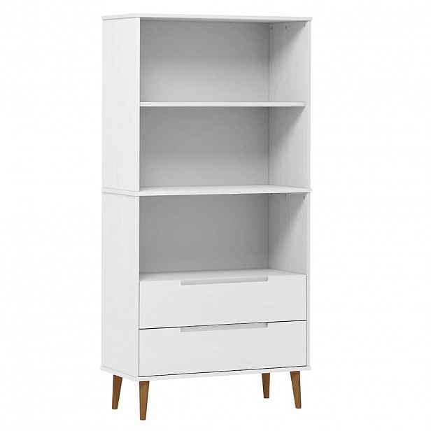 vidaXL Knihovna MOLDE bílá 85 x 35 x 170,5 cm masivní borové dřevo