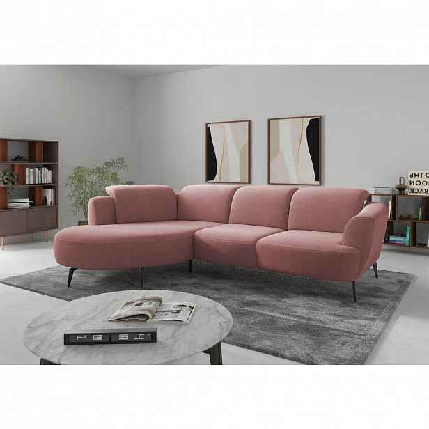 Sit & More ROHOVÁ SEDAČKA, textil, starorůžová