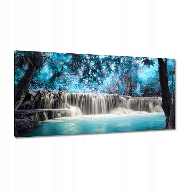 Obrazy 115x55 Tyrkysový vodopád