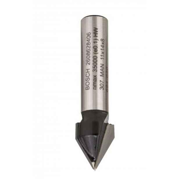 Bosch - Frézovací bit na dřevo, V-žlábkovací, 11x45 mm 2608628406