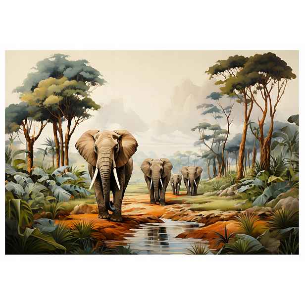 Fototapeta Pro Děti Zvířata Safari Tapeta Do Dětského Pokoje 254x184