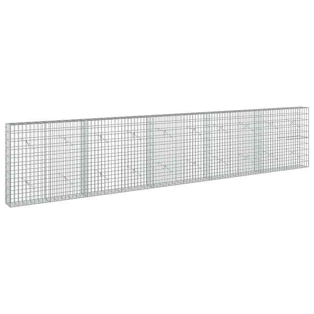 vidaXL Gabion s drátem 3,5 mm a síťkou 5x10 cm 500x20x100 cm